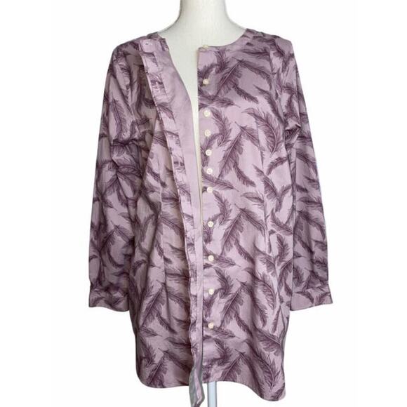 2/$25  Large L • Duluth Trading Shirt Wrinklefighter Tunic Blouse with Pockets - Picture 2 of 7